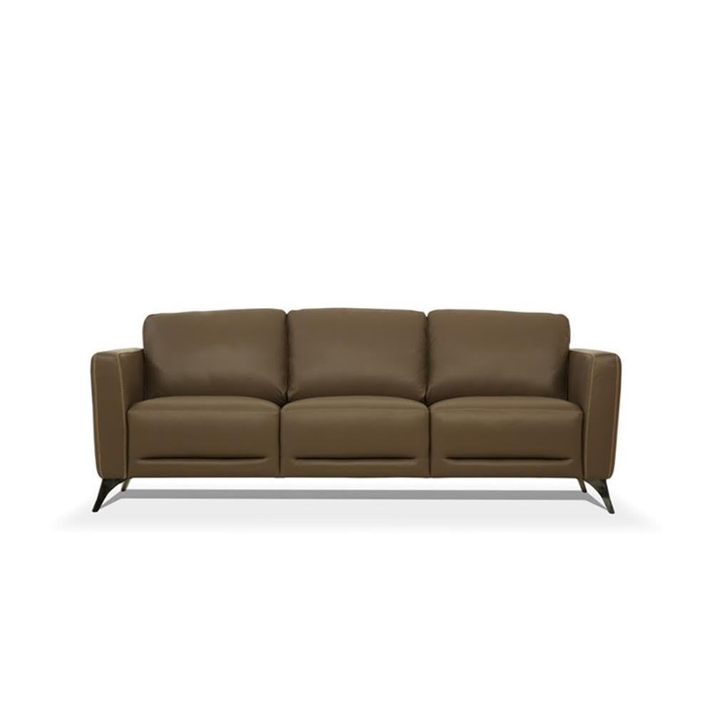 Acme Malaga Leather Sofa in Espresso Chocolate